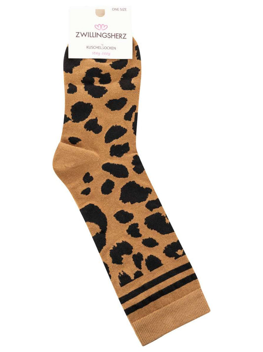 💕 Zwillingsherz Socken "Leo Life" Braun