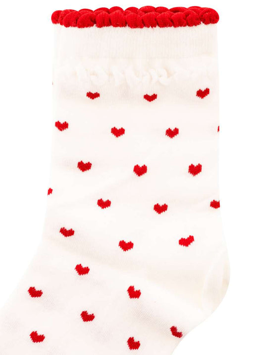 💕 Zwillingsherz Socken "Kleine Herzen" Rot