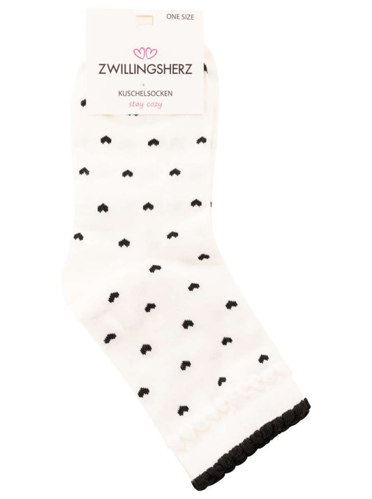 💕 Zwillingsherz Socken "Kleine Herzen" Weiß