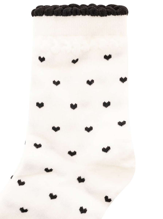 💕 Zwillingsherz Socken "Kleine Herzen" Weiß