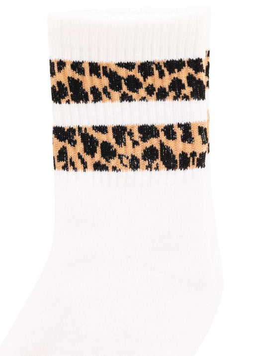 💕 Zwillingsherz Tennissocken "Leo & Streifen" Weiß