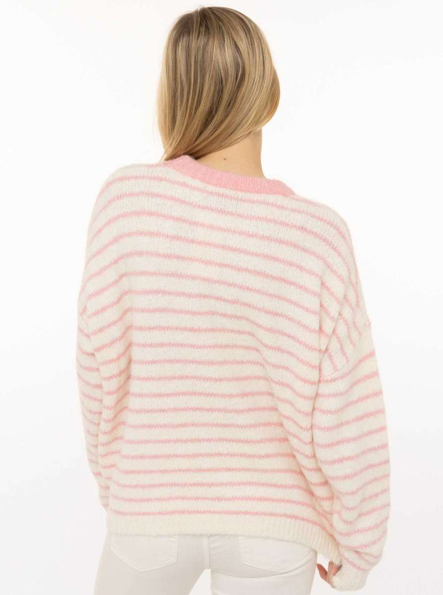 💕 Zwillingsherz Pullover "Lemons" Rundhals Viskose Pink