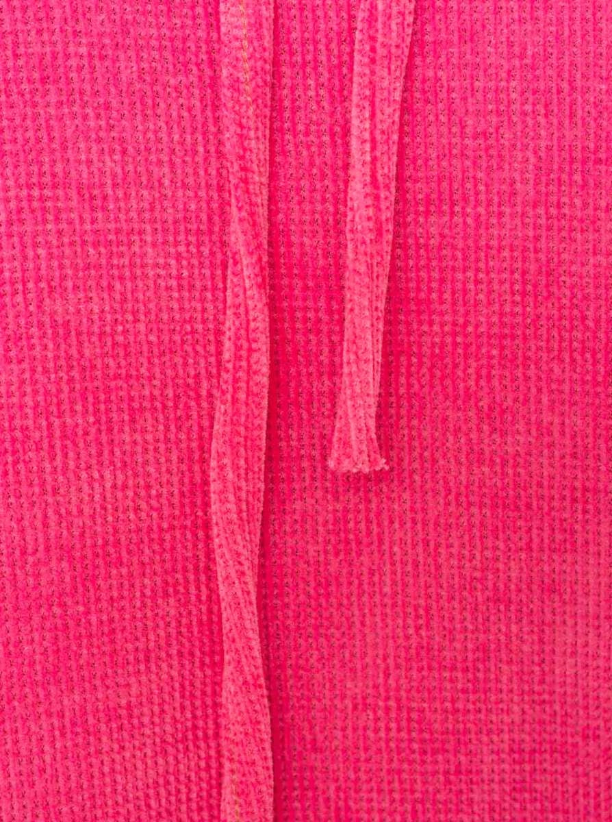 Zwillingsherz Hoodie Kord "Soft Touch" Neonpink