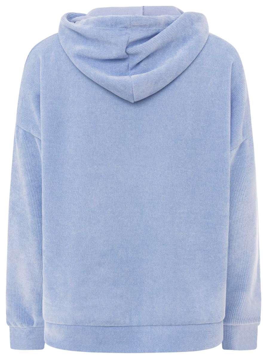 Zwillingsherz Hoodie Kord "Soft Touch" Hellblau