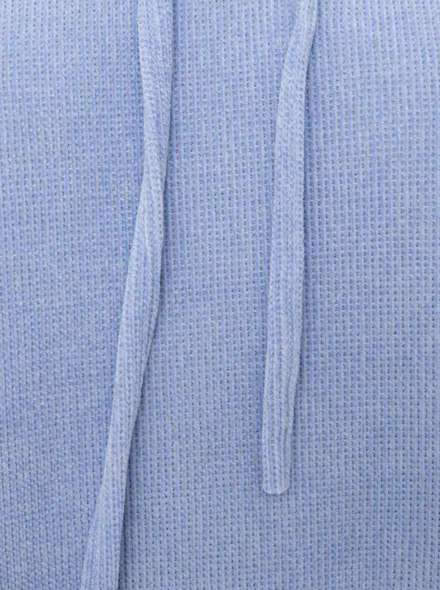 Zwillingsherz Hoodie Kord "Soft Touch" Hellblau