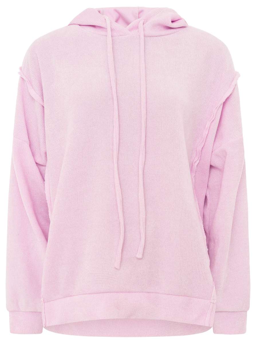 Zwillingsherz Hoodie Kord "Soft Touch" Rosa