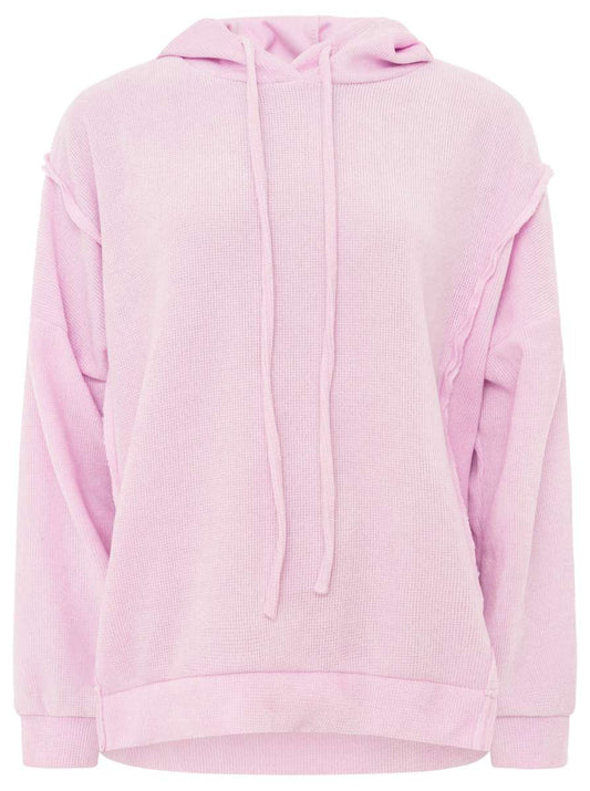 Zwillingsherz Hoodie Kord "Soft Touch" Rosa