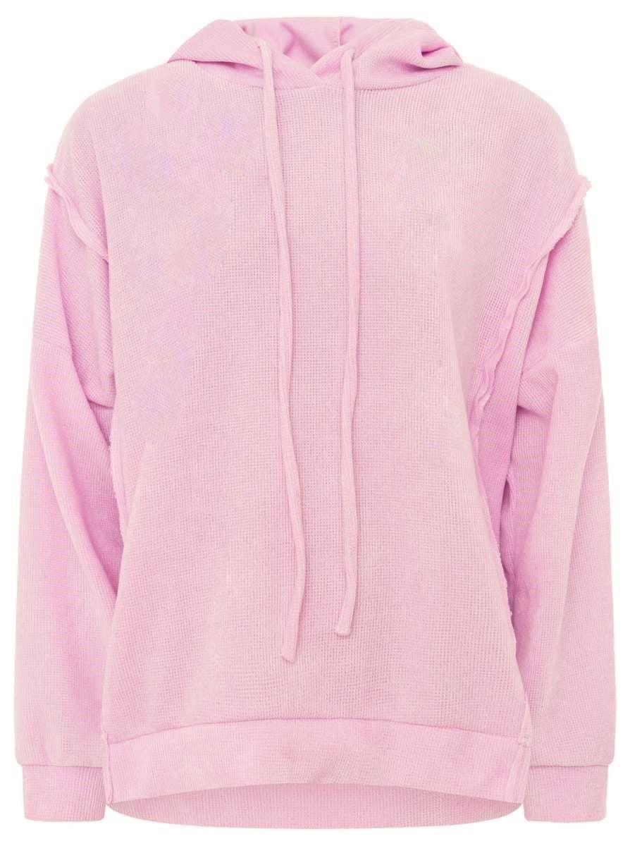 Zwillingsherz Hoodie Kord "Soft Touch" Rosa
