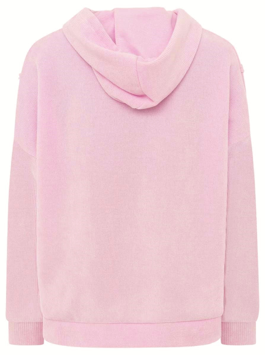 Zwillingsherz Hoodie Kord "Soft Touch" Rosa