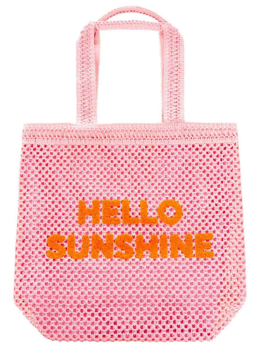 💕 Zwillingsherz Tasche Shopper "Hello Sunshine" Strandshopper Rosa