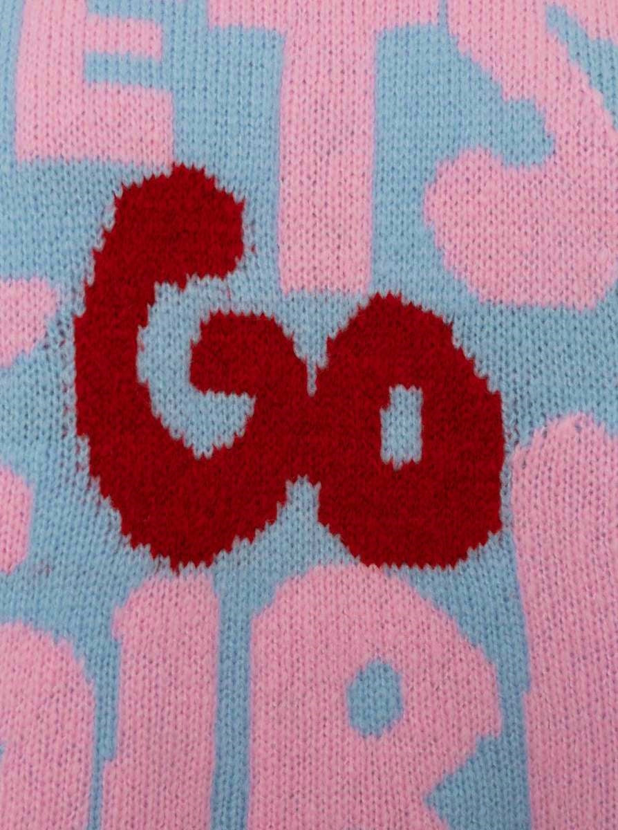 💕 Zwillingsherz Pullover "Lets Go Girls" Wollmix Blau