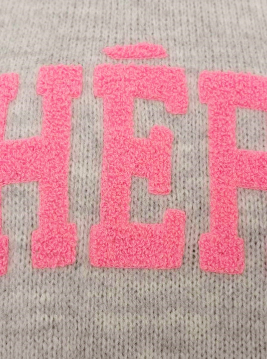 💕 Zwillingsherz Pullover "Cherie" Wollmix Grau