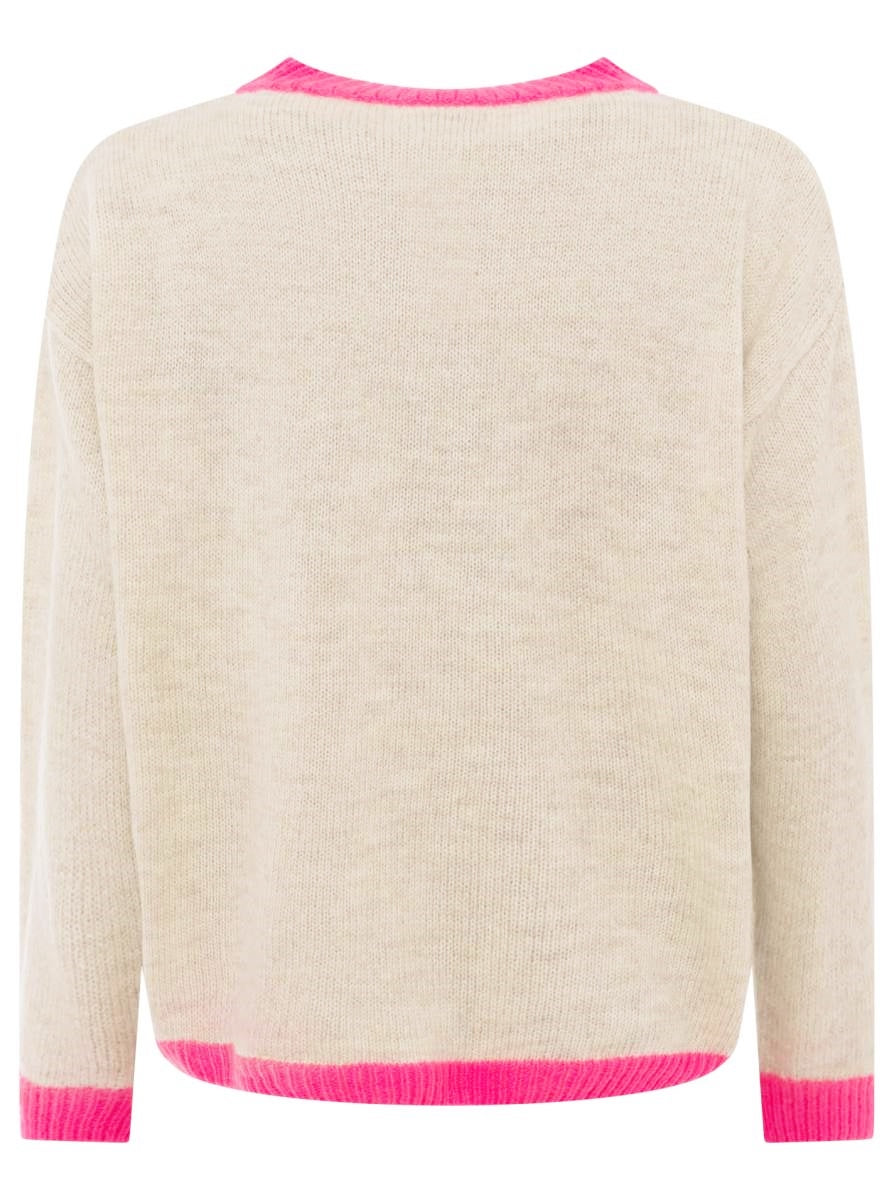 💕 Zwillingsherz Pullover "Cherie" Wollmix Beige