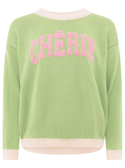 💕 Zwillingsherz Pullover "Cherie" Wollmix Grün