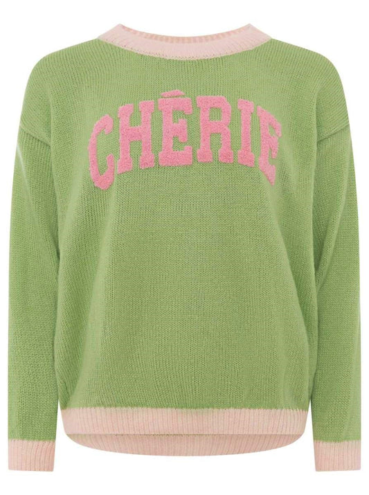 💕 Zwillingsherz Pullover "Cherie" Wollmix Grün