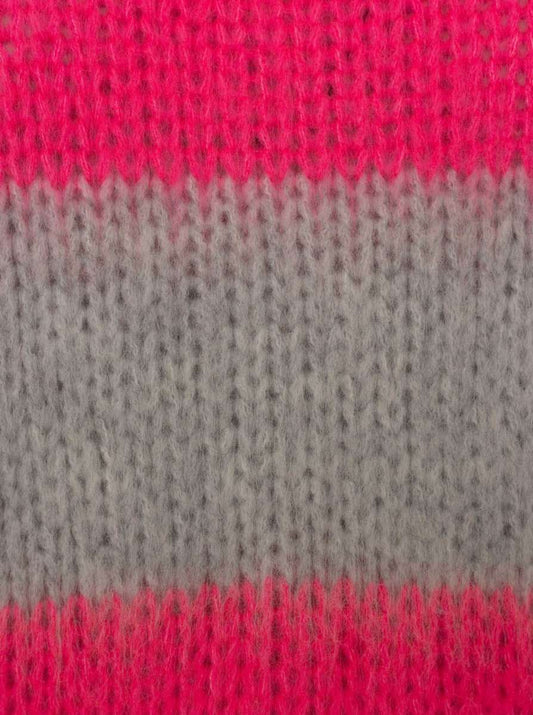 💕 Zwillingsherz Pullover Wollmix "Blockstreifen" Pink