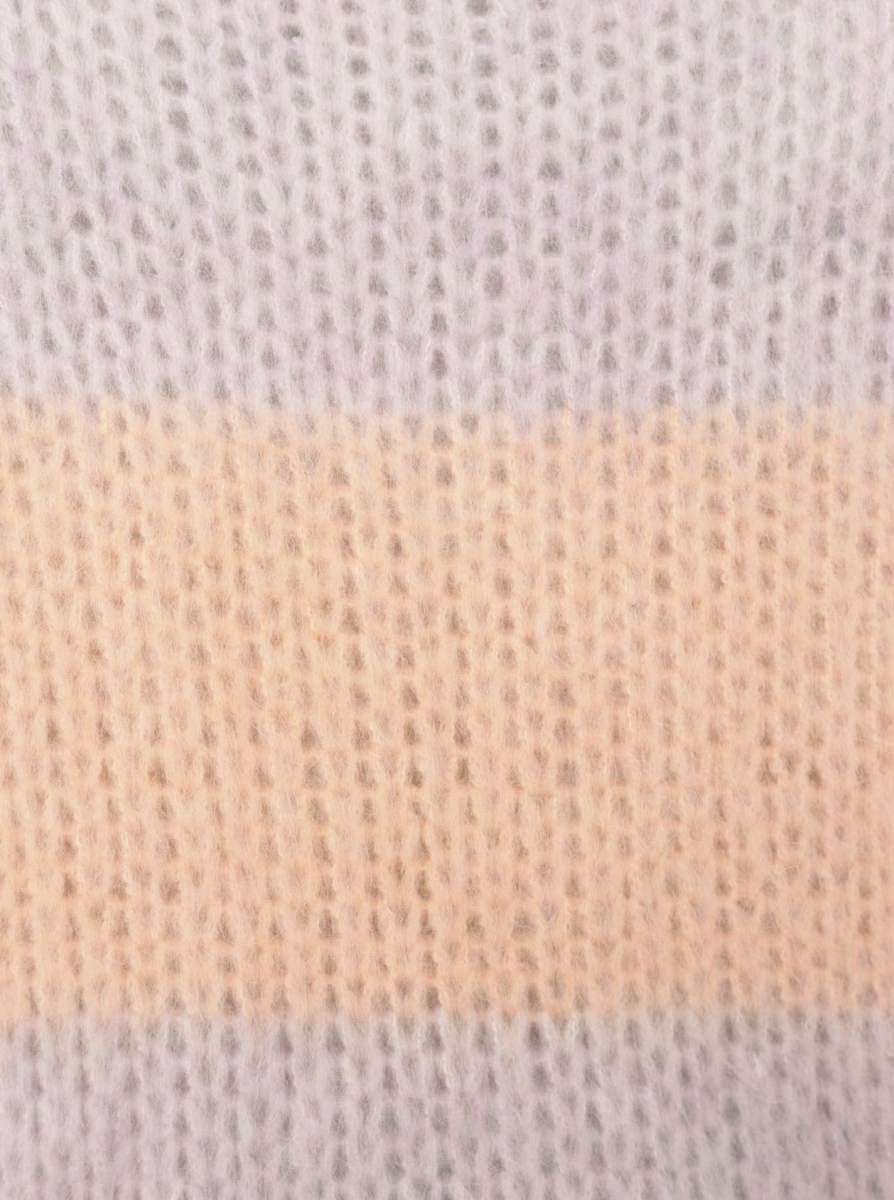 💕 Zwillingsherz Pullover Wollmix "Blockstreifen" Lila