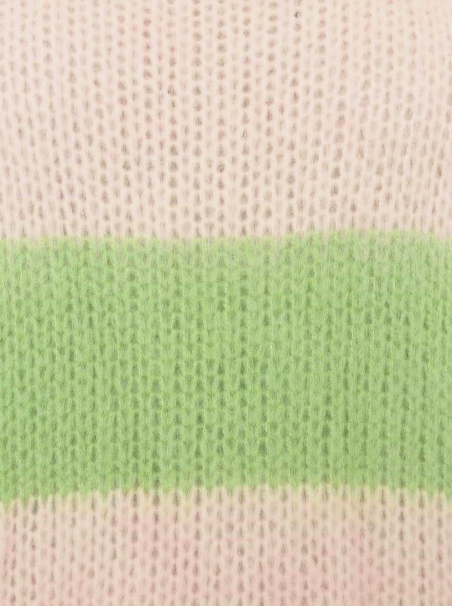 💕 Zwillingsherz Pullover Wollmix "Blockstreifen" Grün