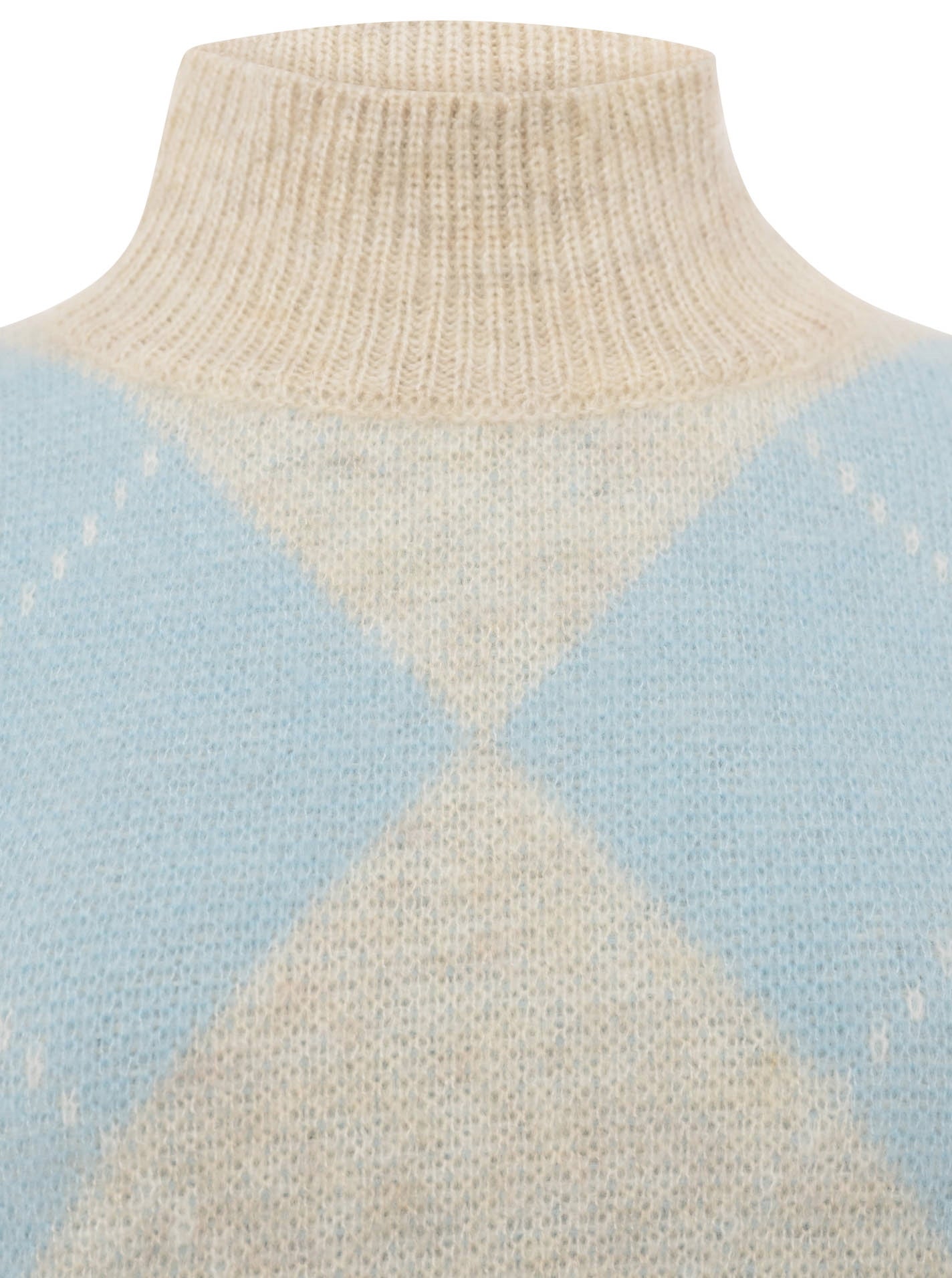 💕 Zwillingsherz Rollkragenpullover "Argyll" Hellblau