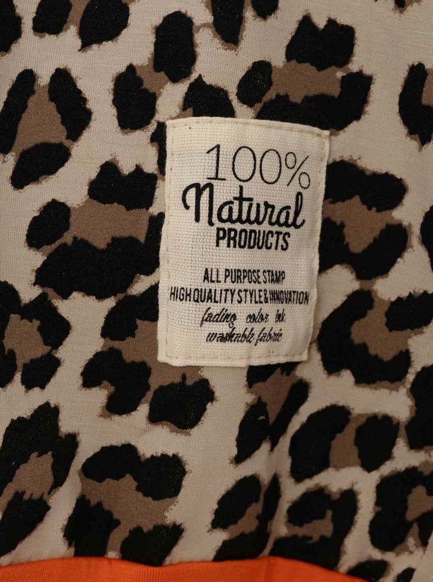 💕 Zwillingsherz Sweatshirt "Leo Buntes Bündchen" Sweater Baumwolle Orange