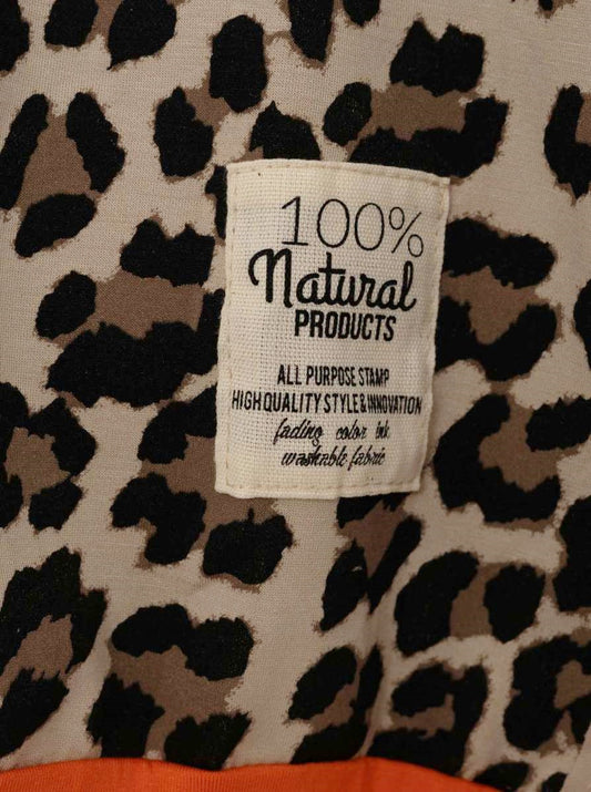 💕 Zwillingsherz Sweatshirt "Leo Buntes Bündchen" Sweater Baumwolle Orange