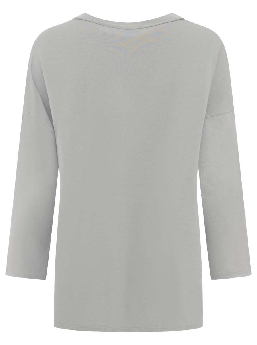 💕 Zwillingsherz Langarm Shirt "Uni Herz" BW Baumwolle Hellgrau