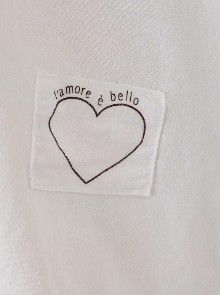 💕 Zwillingsherz Langarm Shirt "Uni Herz" BW Baumwolle Weiß