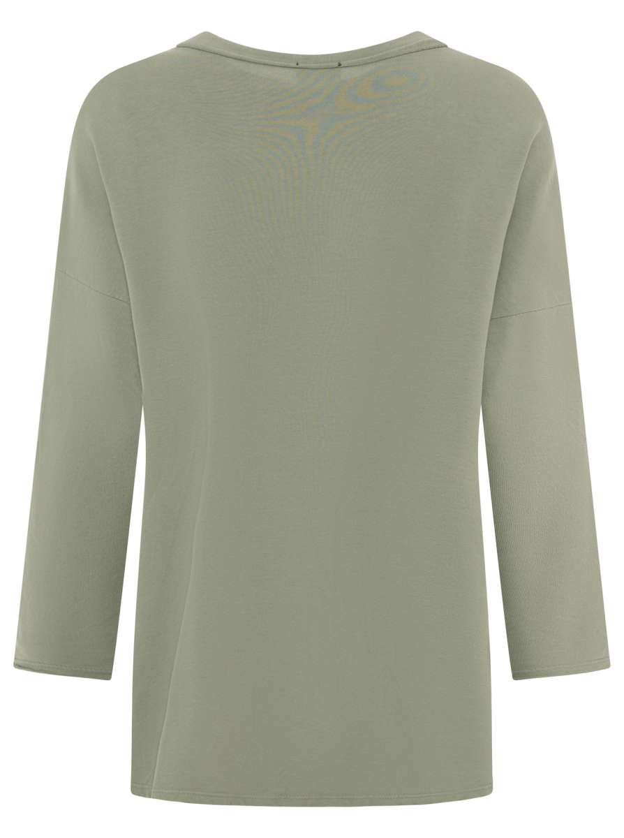 💕 Zwillingsherz Langarm Shirt "Uni Herz" BW Baumwolle Khaki