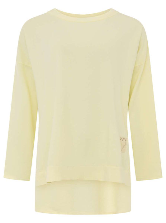 💕 Zwillingsherz Langarm Shirt "Uni Herz" BW Baumwolle Gelb