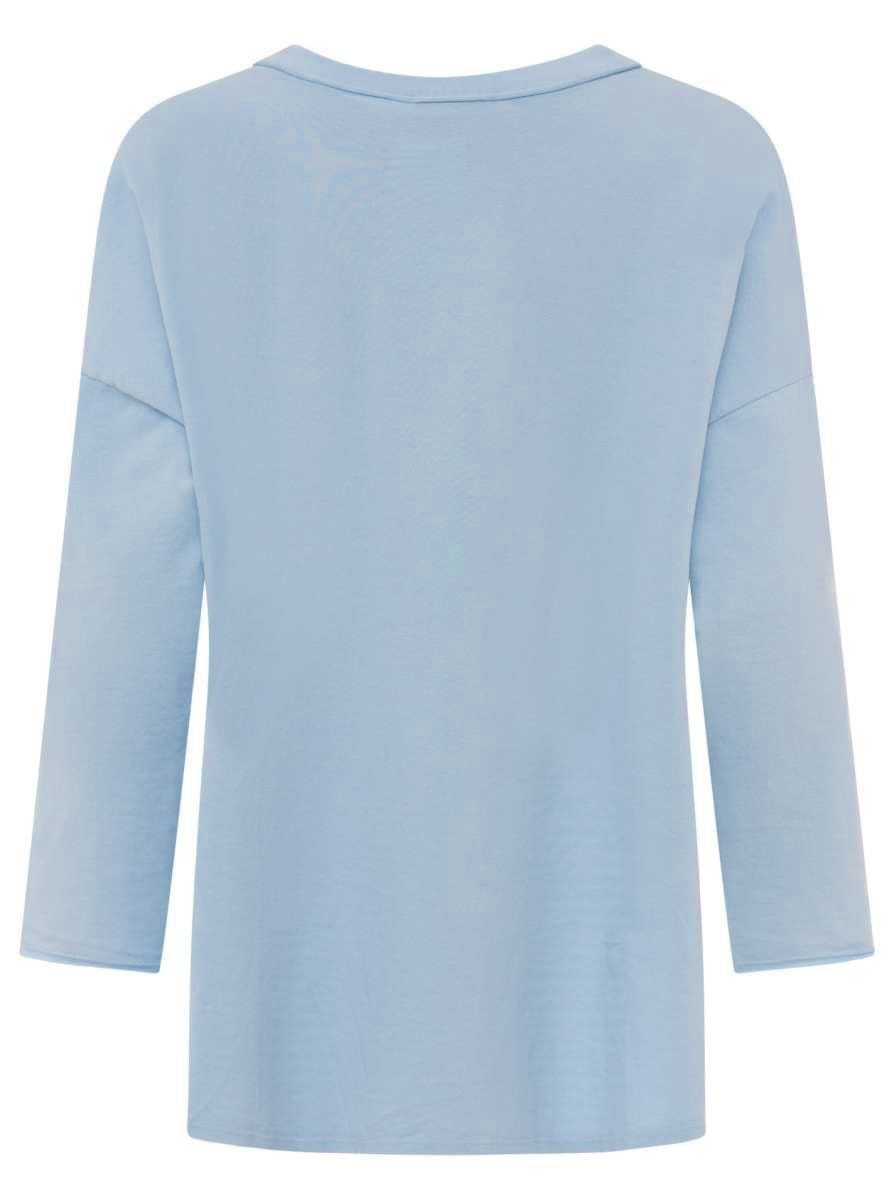 💕 Zwillingsherz Langarm Shirt "Uni Herz" BW Baumwolle Blau