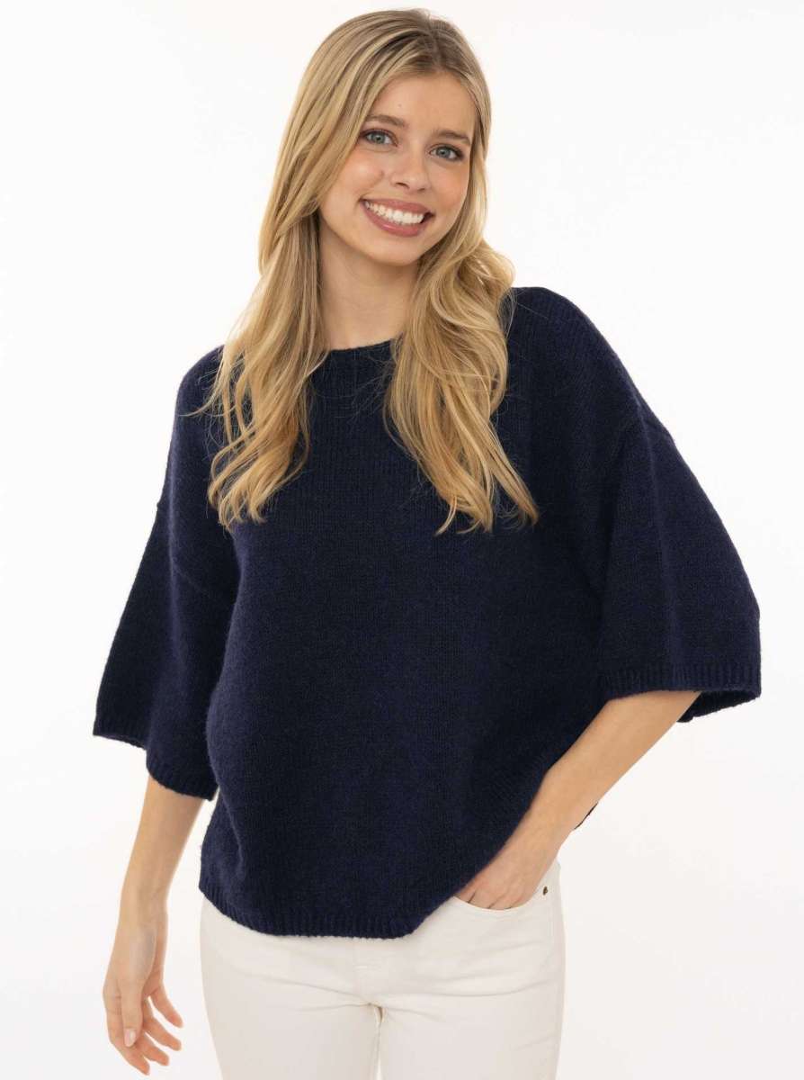 💕 Zwillingsherz Pullover "Boxy" Marine