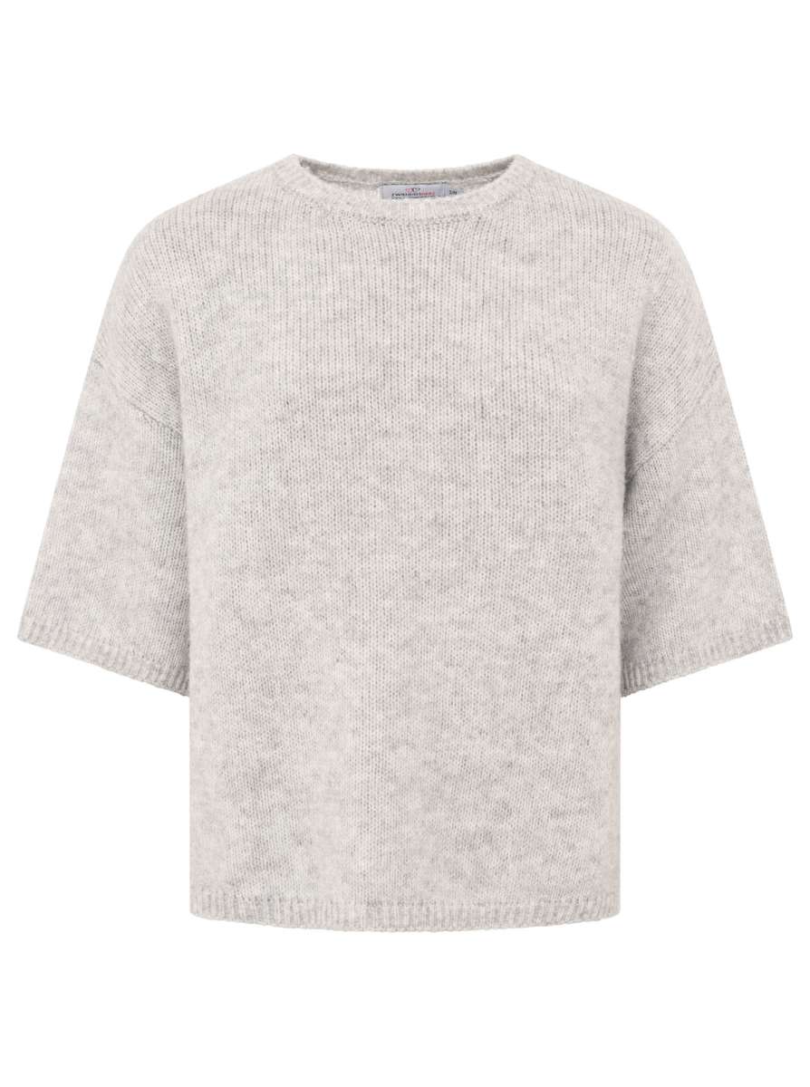 💕 Zwillingsherz Pullover "Boxy" Hellgrau