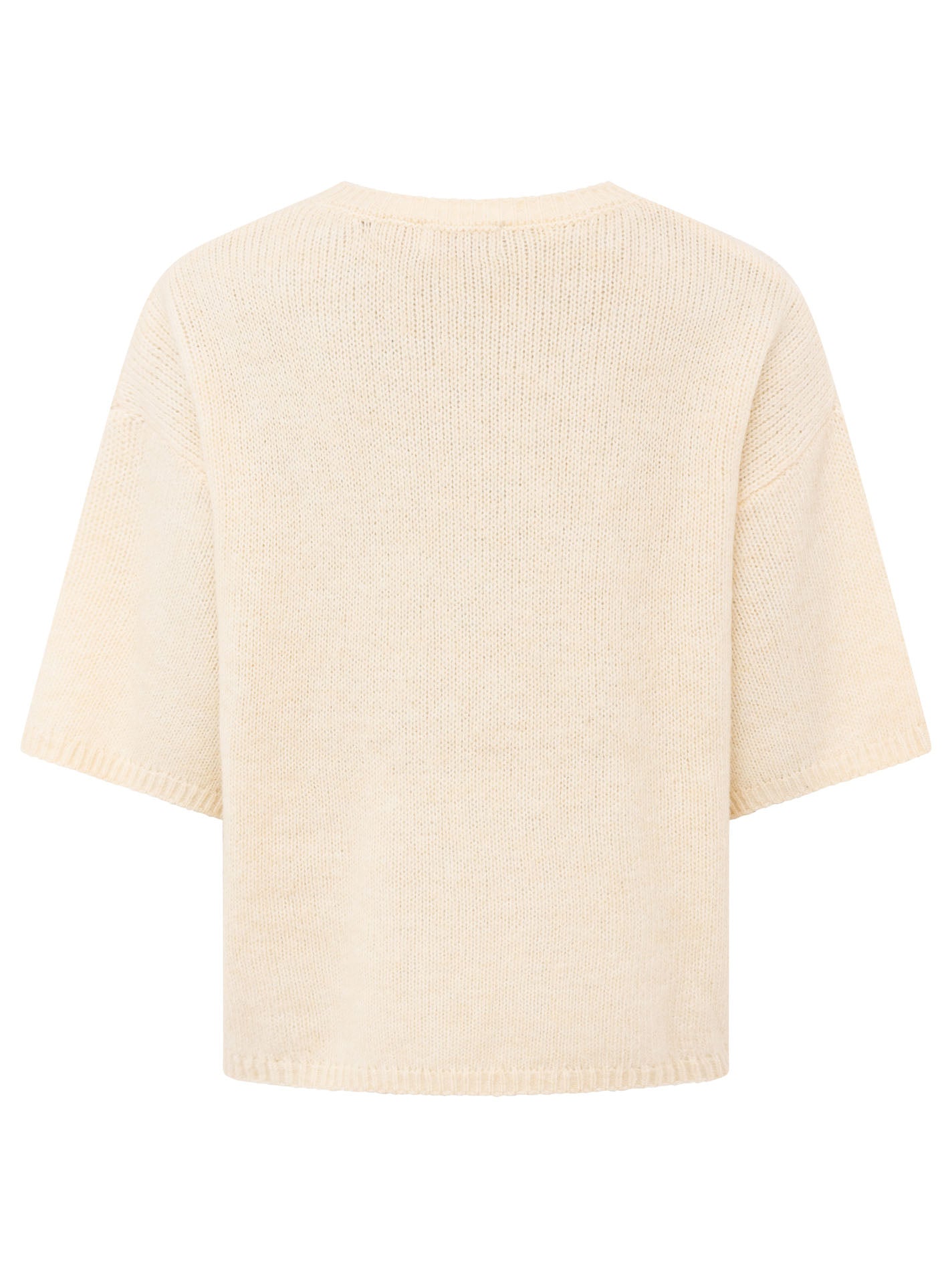 💕 Zwillingsherz Pullover "Boxy" Wollweiß