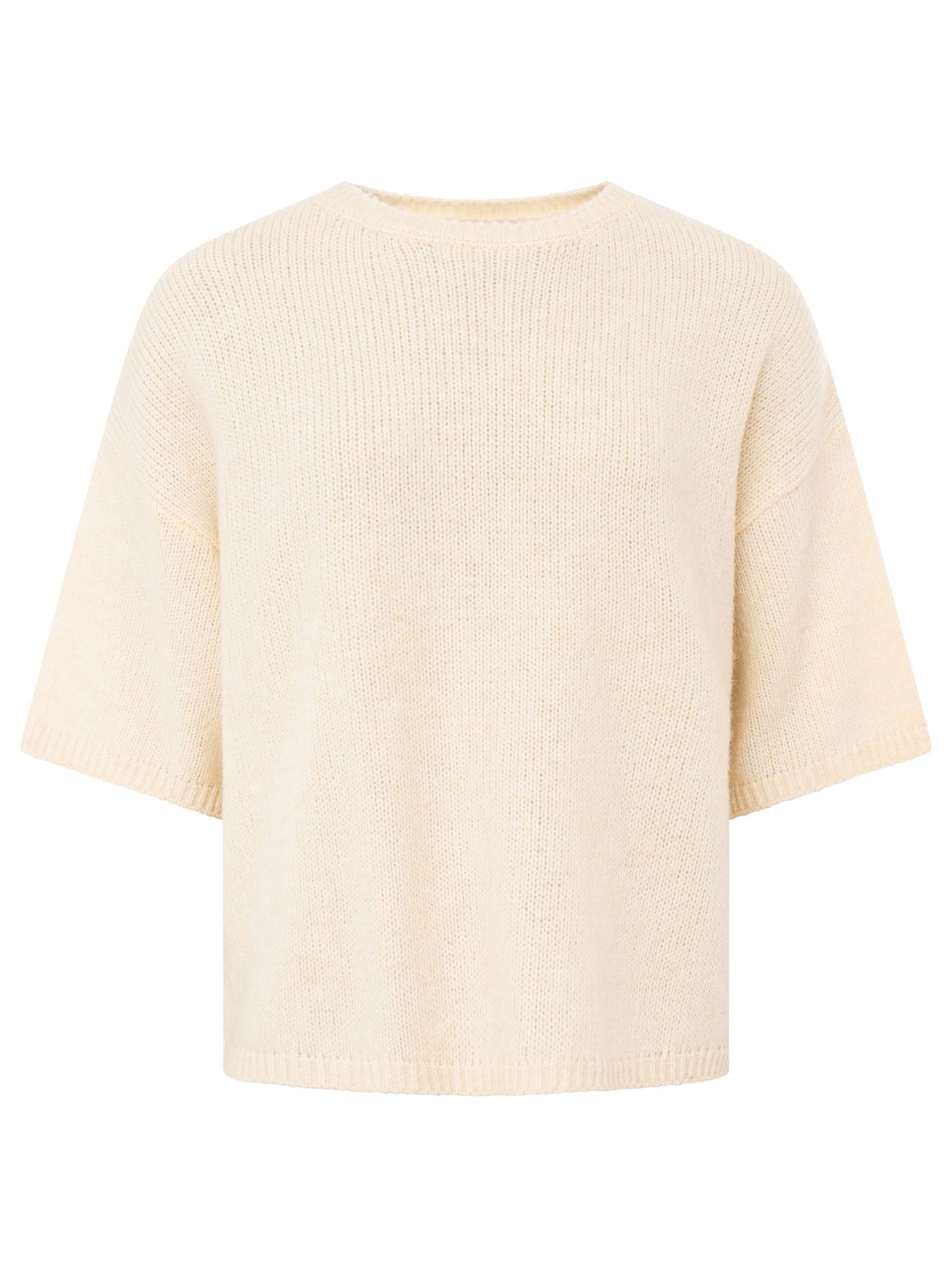 💕 Zwillingsherz Pullover "Boxy" Wollweiß