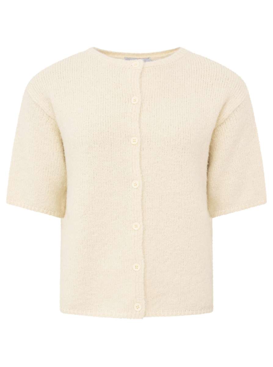 💕 Zwillingsherz Cardigan Kurzarm "Cozy" Strickjacke Kurzarm Wollweß