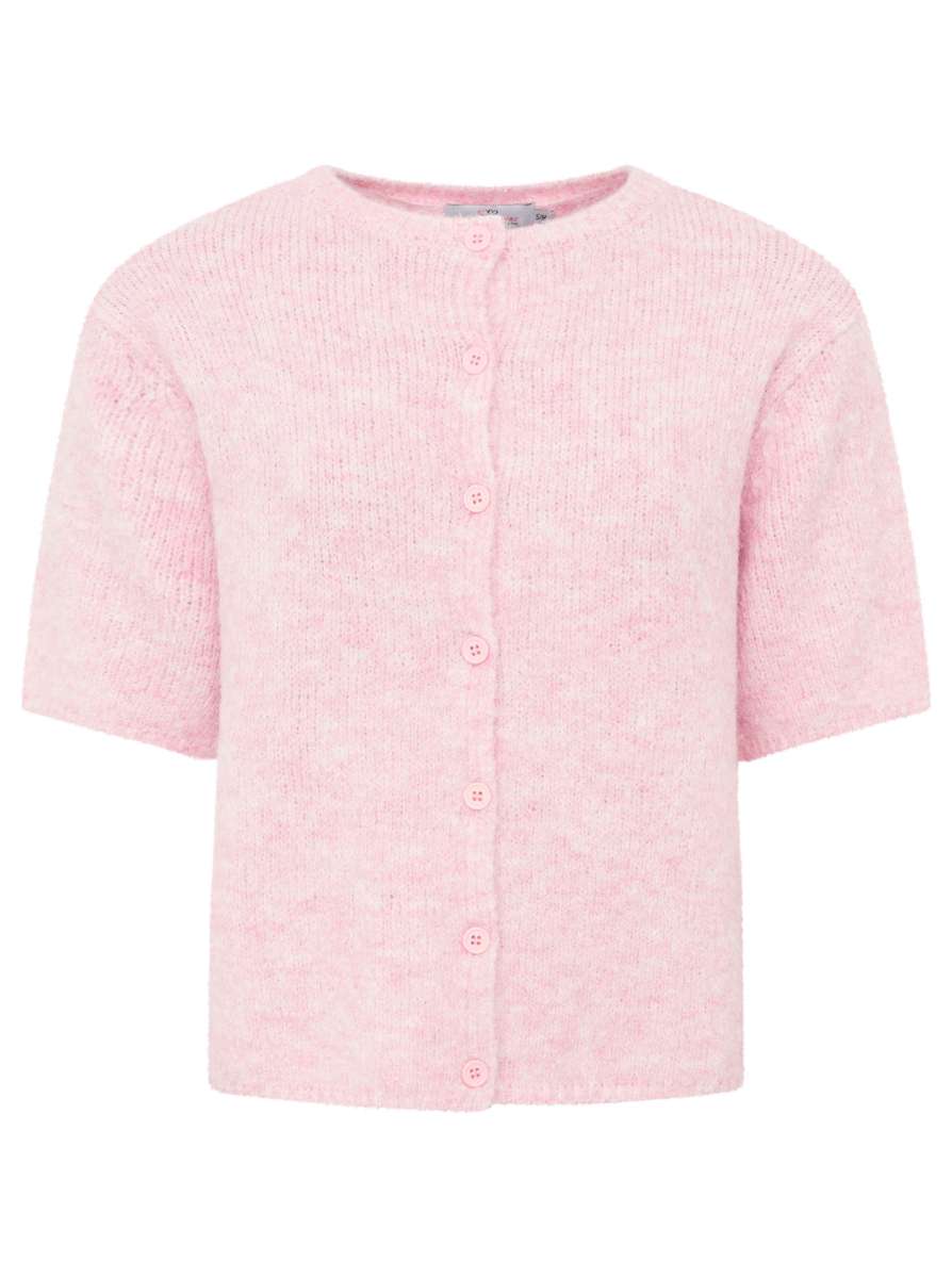 💕 Zwillingsherz Cardigan Kurzarm "Cozy" Strickjacke Kurzarm Rosa