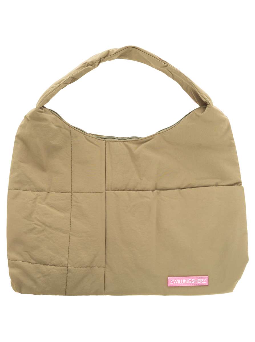 💕 Zwillingsherz Stepptasche "Uni" Tasche Khaki