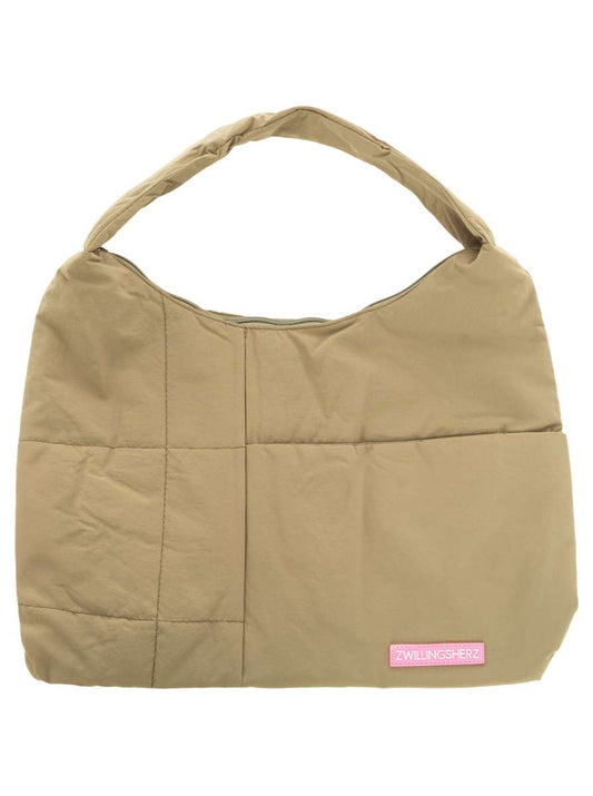💕 Zwillingsherz Stepptasche "Uni" Tasche Khaki