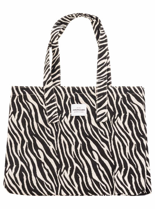 💕 Zwillingsherz XL Shopper "Zebra" Schwarz