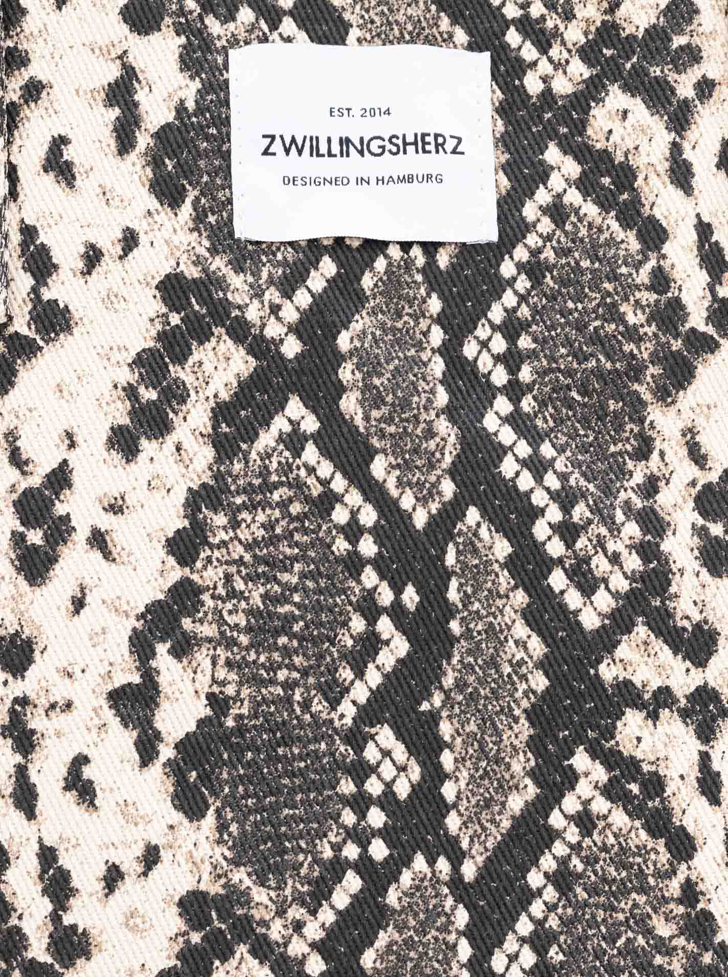 💕 Zwillingsherz XL Shopper "Snake" Grau