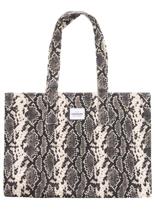 💕 Zwillingsherz XL Shopper "Snake" Grau