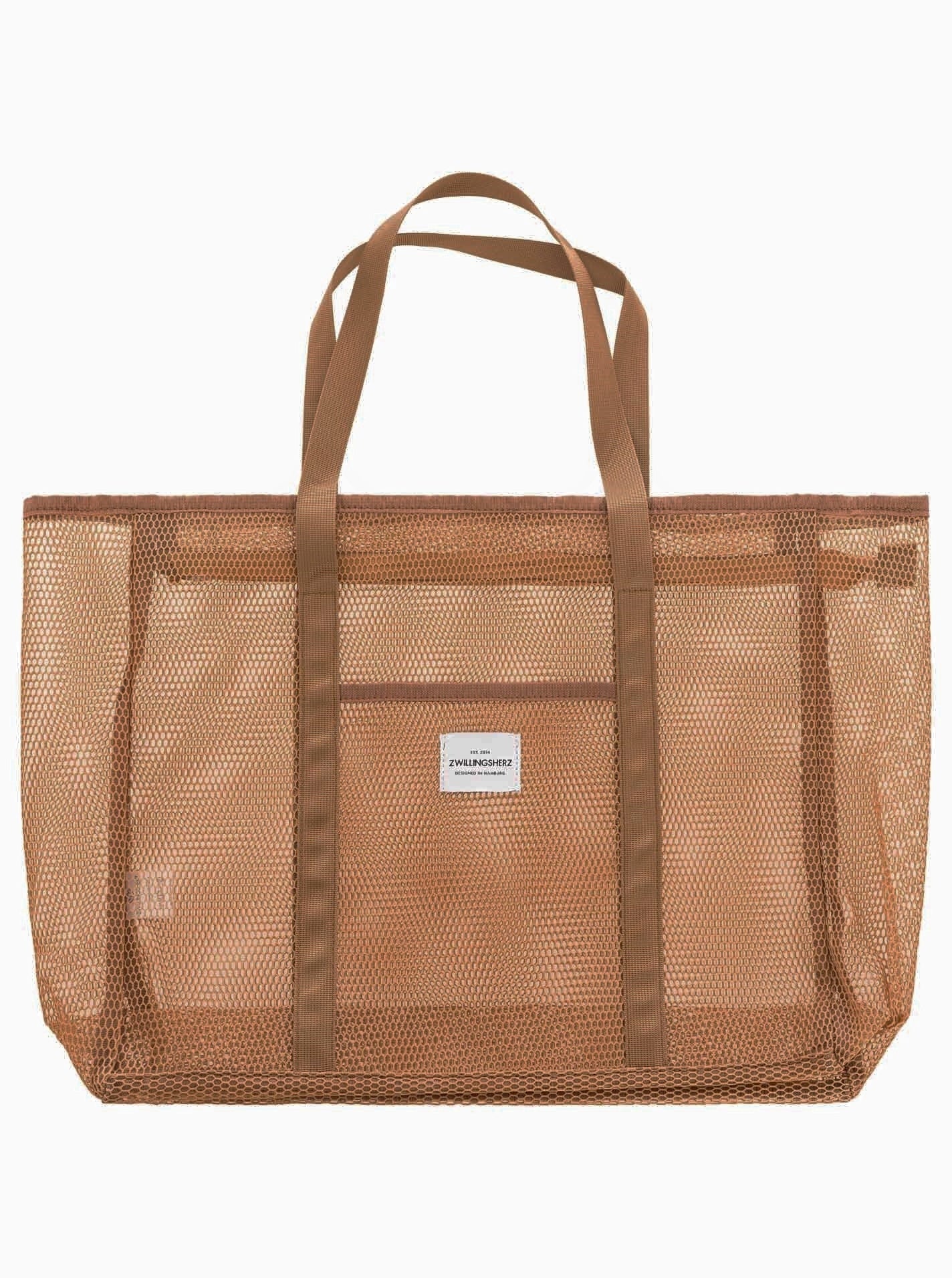 💕 Zwillingsherz XXL Shopper "Netz" Braun