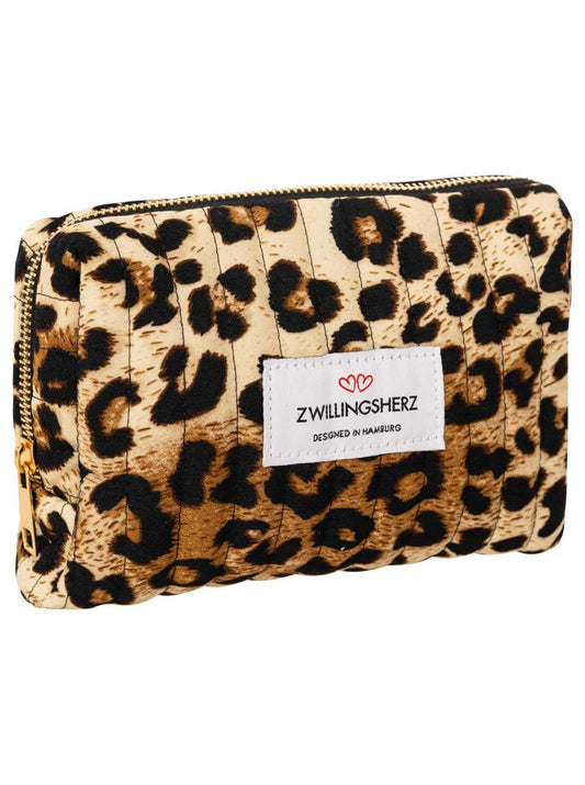 💕 Zwillingsherz Kosmetiktasche "Soft Leo" Beige