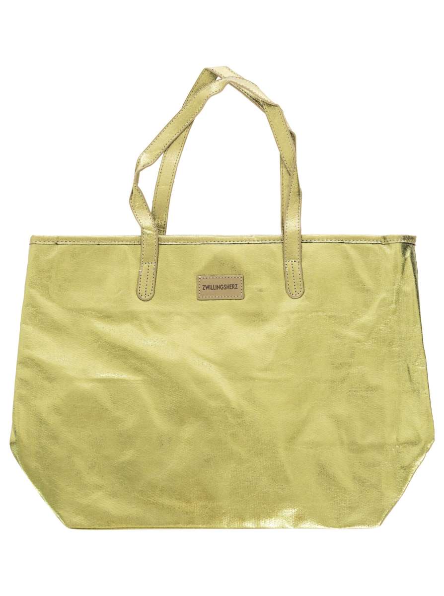 💕 Zwillingsherz Metallic Shopper "Riemen" Grün