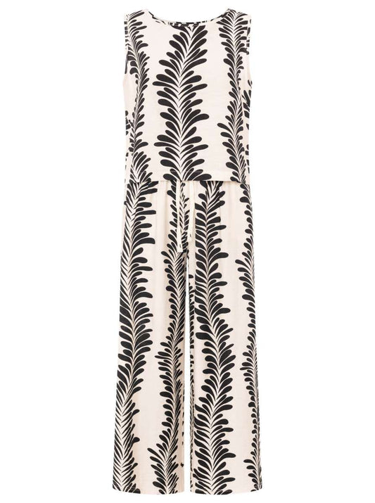 💕 Zwillingsherz Set Hose & Top "Farn" Beige mit Schwarz