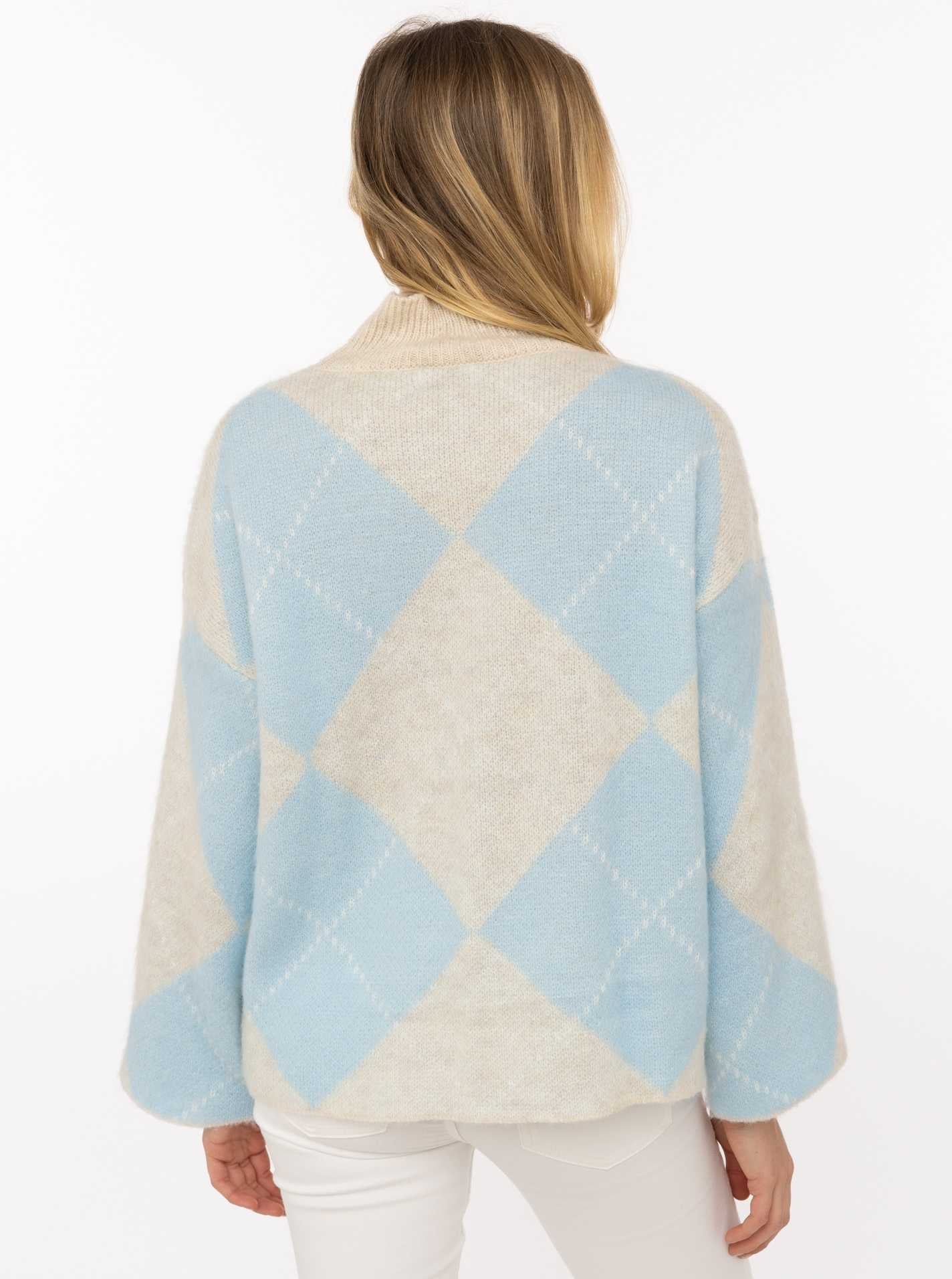 💕 Zwillingsherz Rollkragenpullover "Argyll" Hellblau