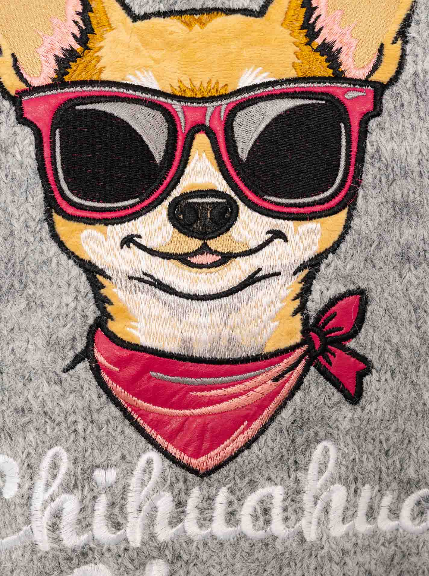 💕 Zwillingsherz Pullover "Chihuahua Mom" Grau