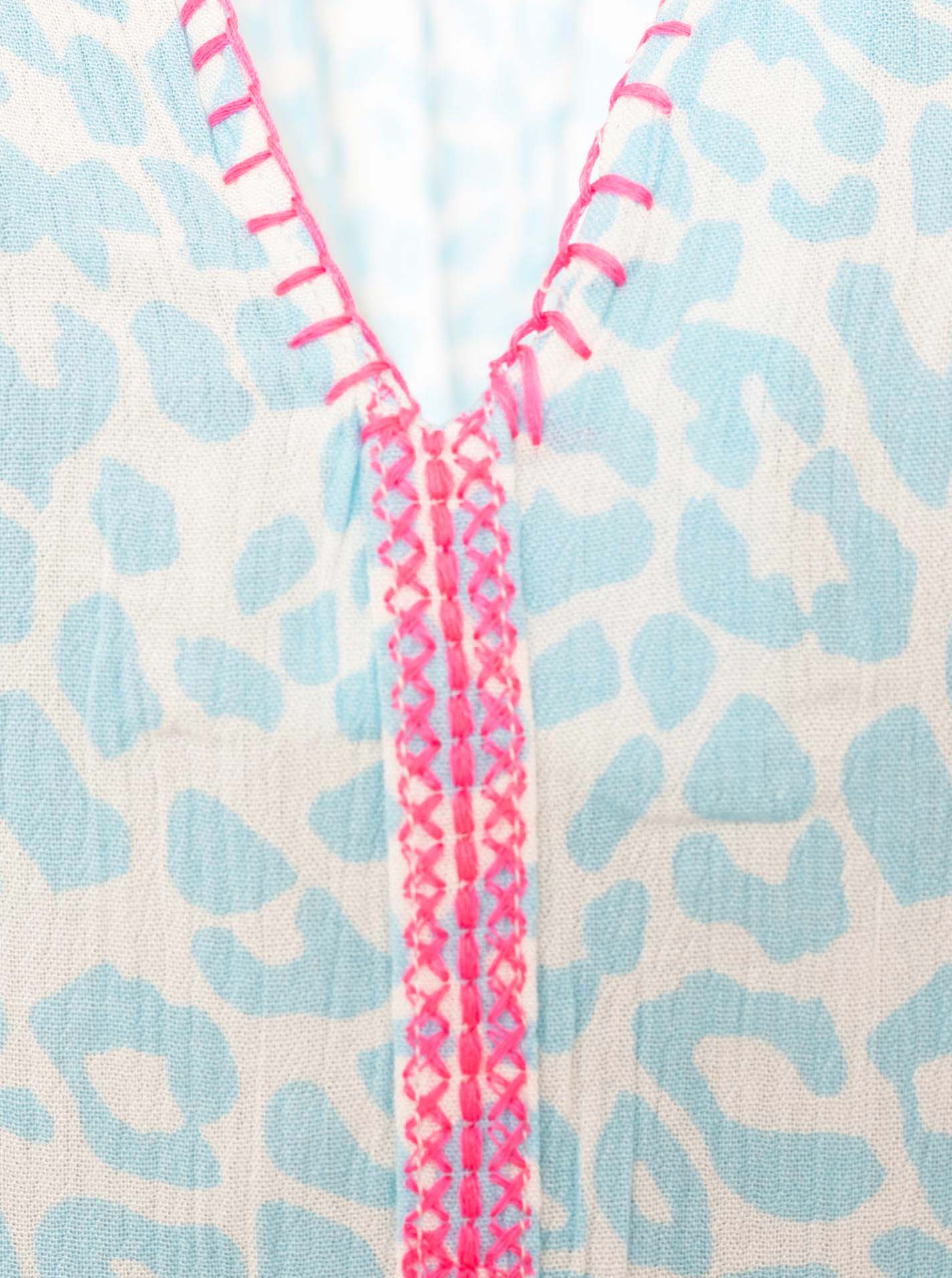 💕 Zwillingsherz Bluse "Wilder Leo" 100 % Viskose Türkis