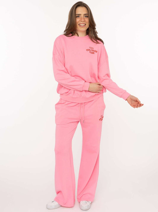 💕 Zwillingsherz Sweathose "Feel Good Club" Pink