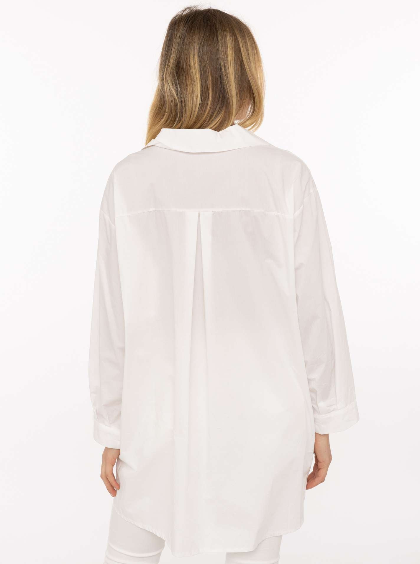 💕 Zwillingsherz Bluse BW "Good Things Are Coming" Longbluse Tunika 100 % Viskose Weiß